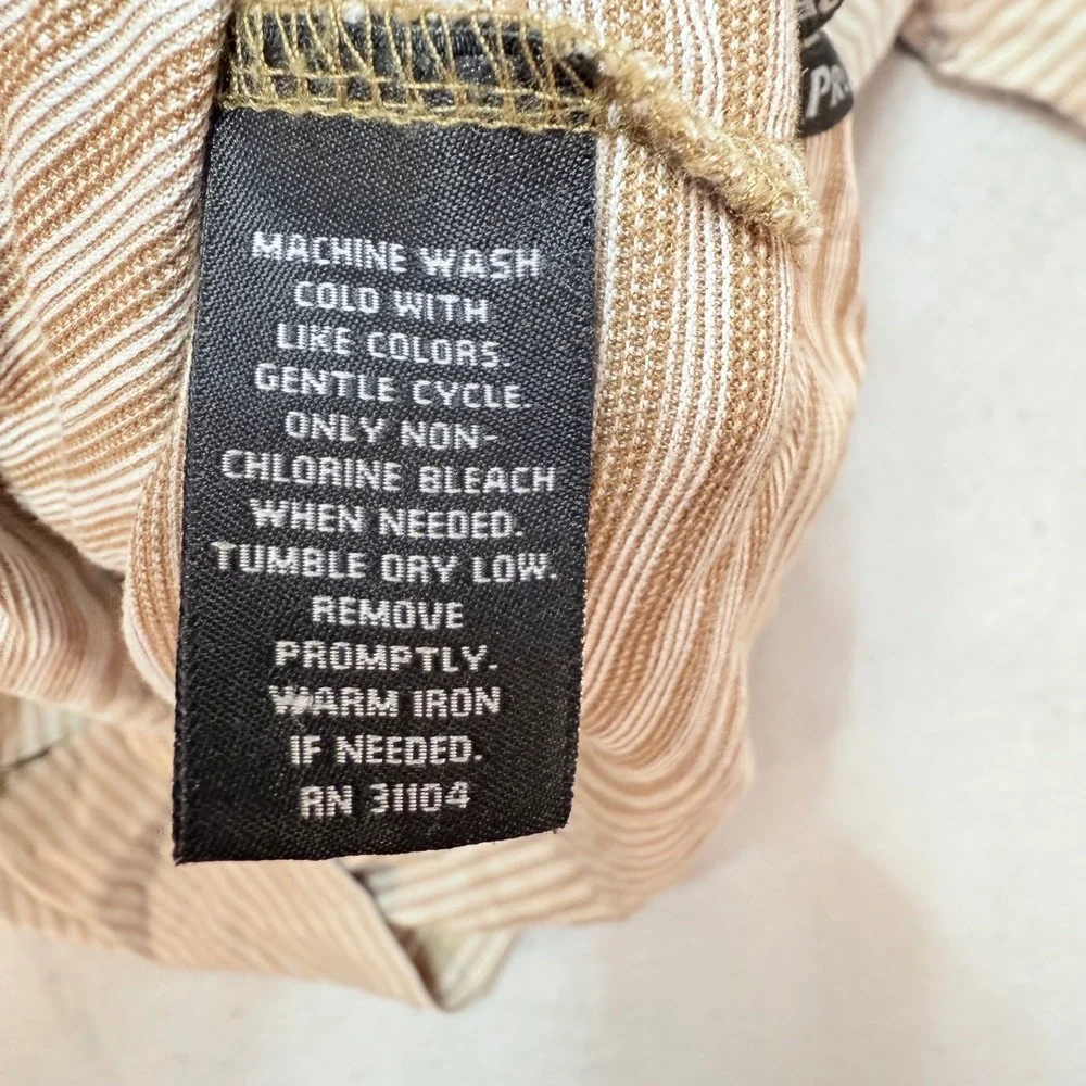 Pro tour double mercerized cotton golf polo striped XL-excellent condition sport - Picture 3 of 8